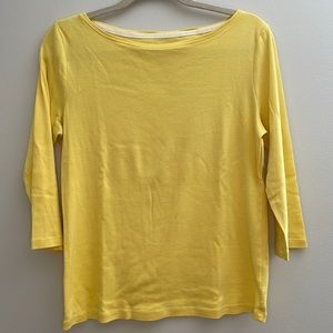 TALBOTS yellow crewneck tee